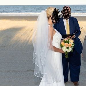 Westwood Collection Classic Wedding Veil with Comb Ivory